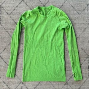 Lululemon Green Swiftly Tech Long Sleeve Tech Crew Shirt Size 6